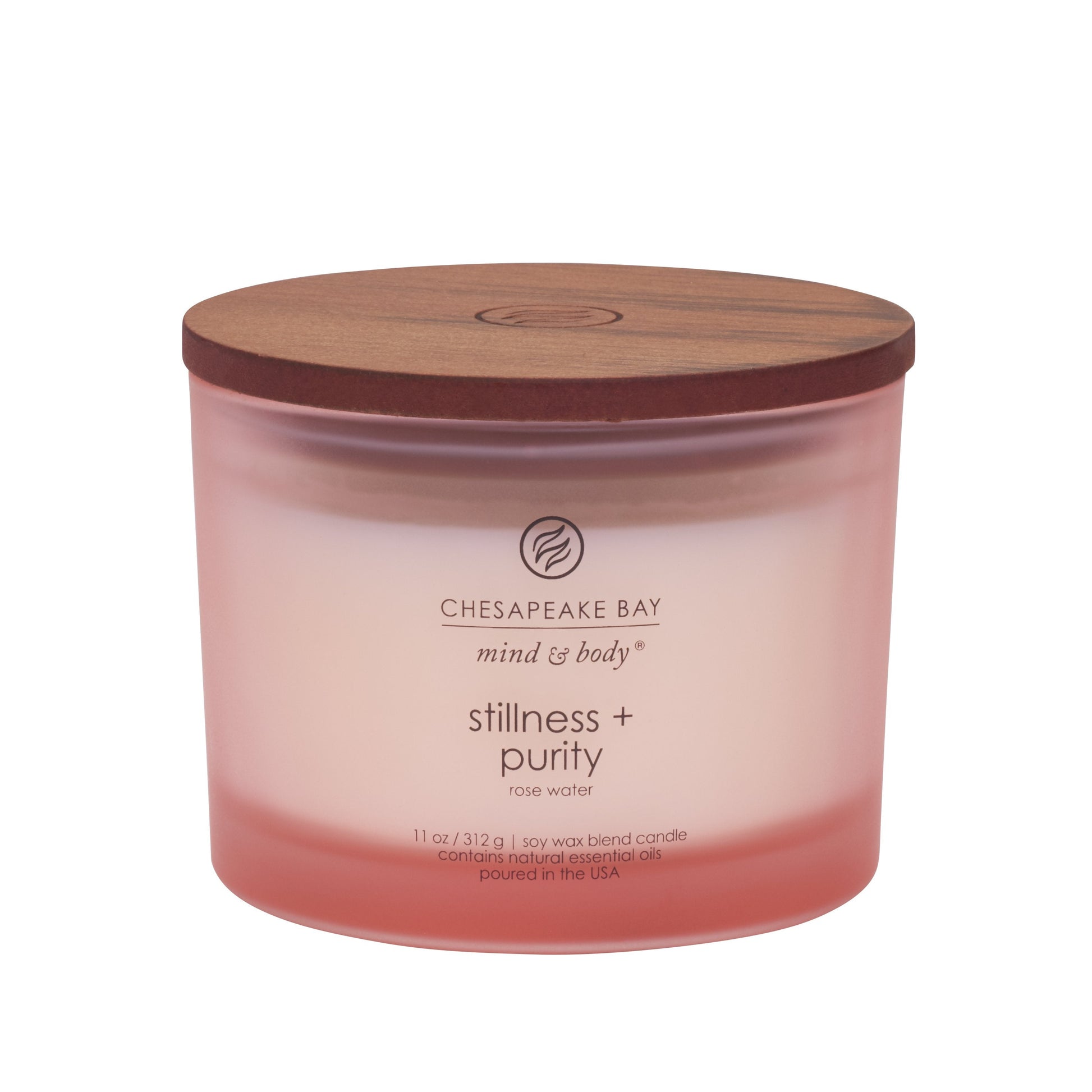 stillness purity rose water 3 wick coffee table jar candle